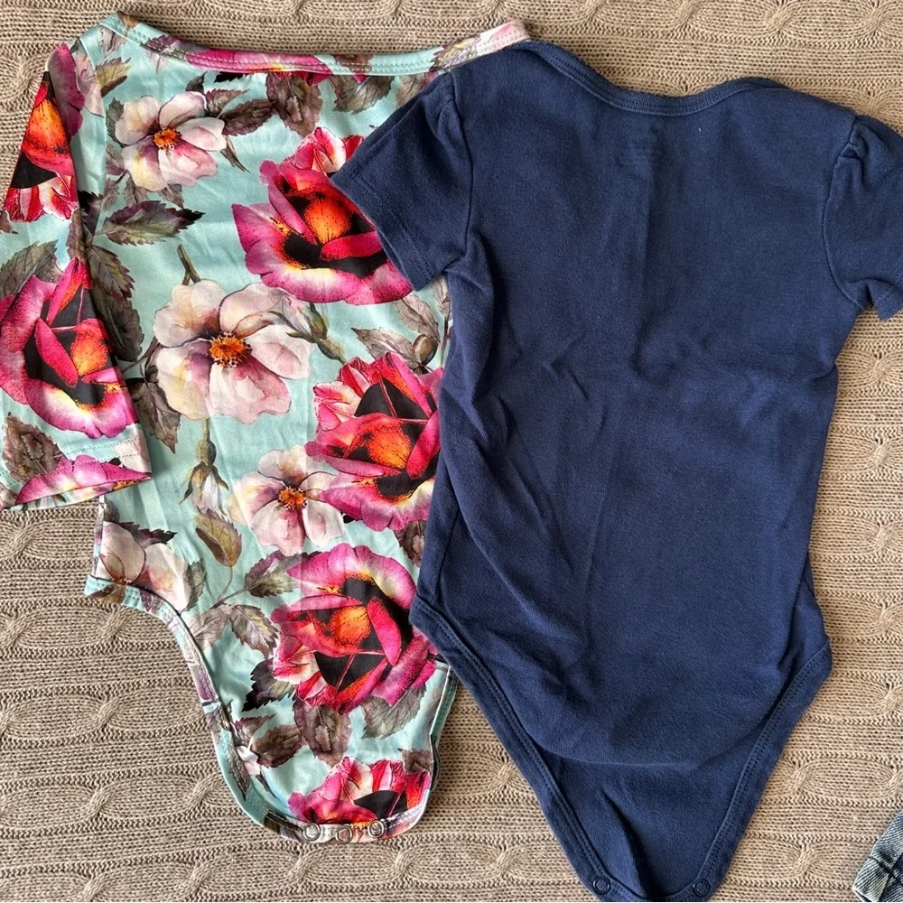 EUC Baby Girl 3pc Mix’n’Match Outfit Set, The Berry Sweetest Blues, 18 Months